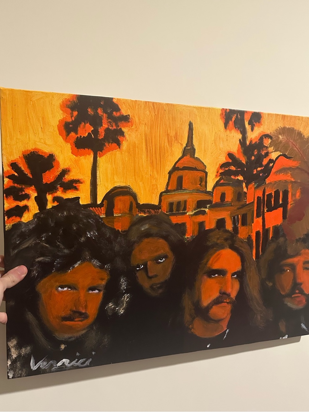 Hotel in California Glenn Frey don felder Joe Walsh Painting 24x18